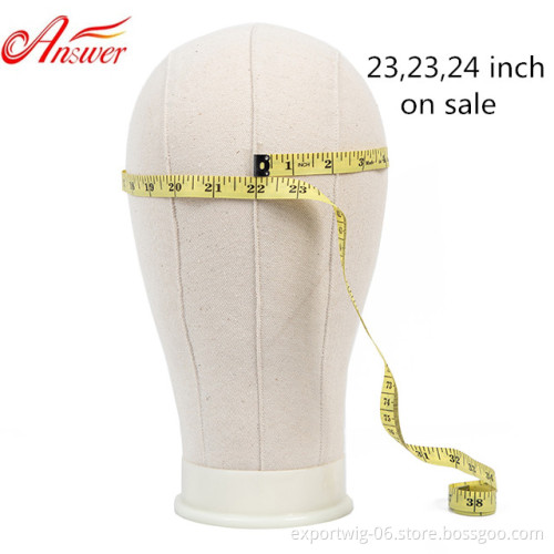 Factory Price Professional Canvas Block Head for Hair Styling Display Tools Mannequin Head Hair Extension Tools